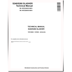 S240 (PIN: WCS240X014001-) and S260 (PIN: WCS260X015001-) Slashers Technical Manual (TMF388883)