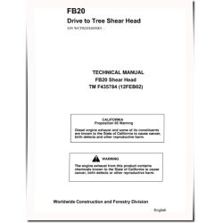 FB20 (SN: WCFB20X005001-) Drive to Tree Shear Head Technical Manual (TMF435784)