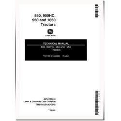 1050, 850, 900HC and 950 Utility Tractors Technical Manual (tm1192)