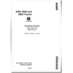 8450, 8650 and 8850 4WD Articulated Tractors Operation and Test Manual (tm1256)