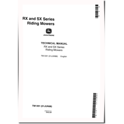 RX63, RX73, RX75, RX95, SX75 and SX95 Riding Mowers Technical Manual (tm1391)
