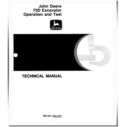 70D Compact Excavators Operation and Test Manual (tm1407)