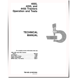 4055, 4255 and 4455 Tractors Operation and Test Manual (tm1459)