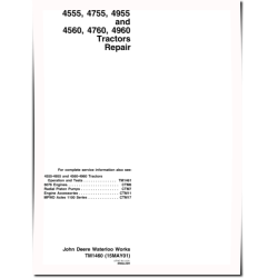 4555, 4560, 4755, 4760, 4955 and 4960 Tractors Repair Manual (tm1460)