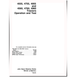 4555, 4560, 4755, 4760, 4955 and 4960 Tractors Operation and Test Manual (tm1461)
