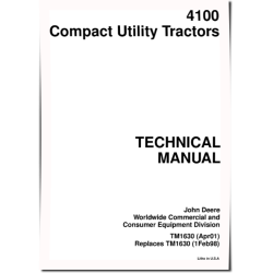 4100 Compact Utility Tractors Technical Manual (tm1630)