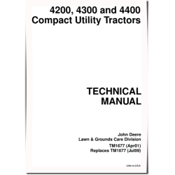 4200, 4300 and 4400 Compact Utility Tractors Technical Manual (tm1677)
