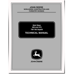 260 and 270 Skid Steer Loaders Technical Manual (tm1780)