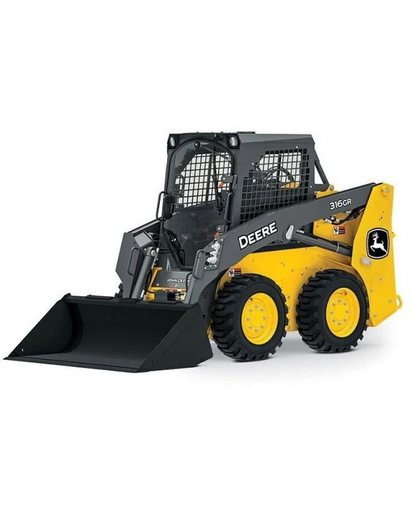 John Deere 316GR and 318G Skid Steer Loaders with Manual Controls (SN. from J288093) Operation and Test Manual (TM13848X19)