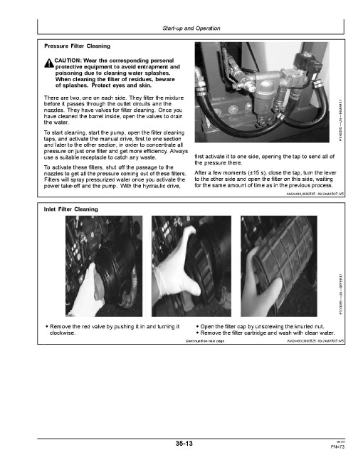 John Deere M110, M115, M120, M130, M220, M230, R110, R115, R120, R130 Trailed Bush&Tree Sprayer (Europe) Operators Manual (5FD0001MJD)
