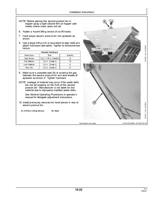 John Deere DN200 and DN300 Dry Fertilizer Spreaders Operators Manual (5NL309744)