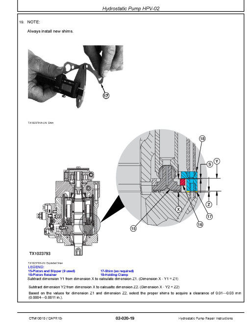John Deere HPV-02 Hydrostatic Pumps Component Technical Manual (CTM10010)