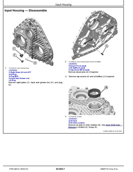 John Deere 5928RFG Pump Drives Component Technical Manual (CTM148819)