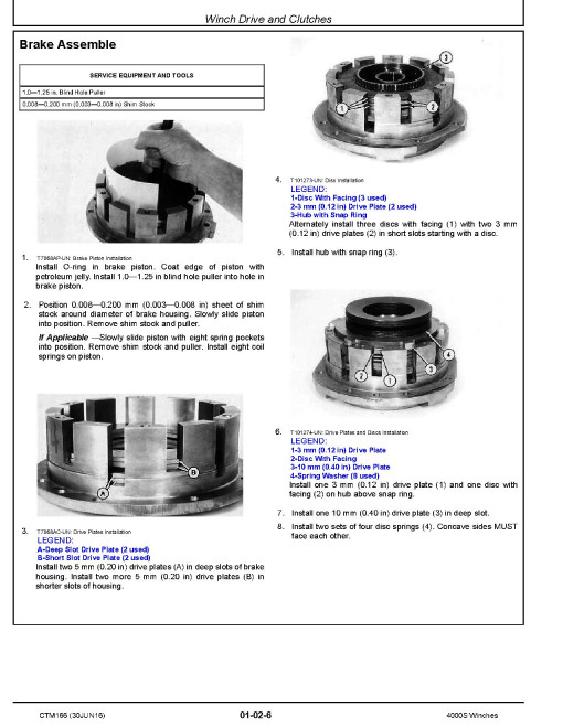 John Deere 4000S Winches Component Technical Manual (CTM166)