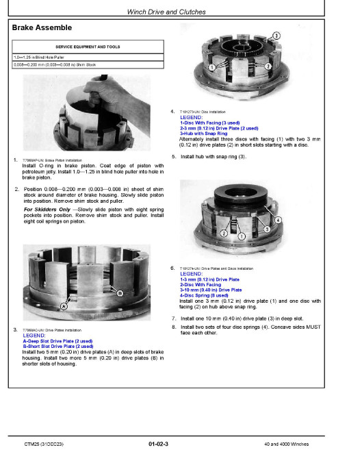 John Deere 40 and 4000 Winches Component Technical Manual (CTM25)
