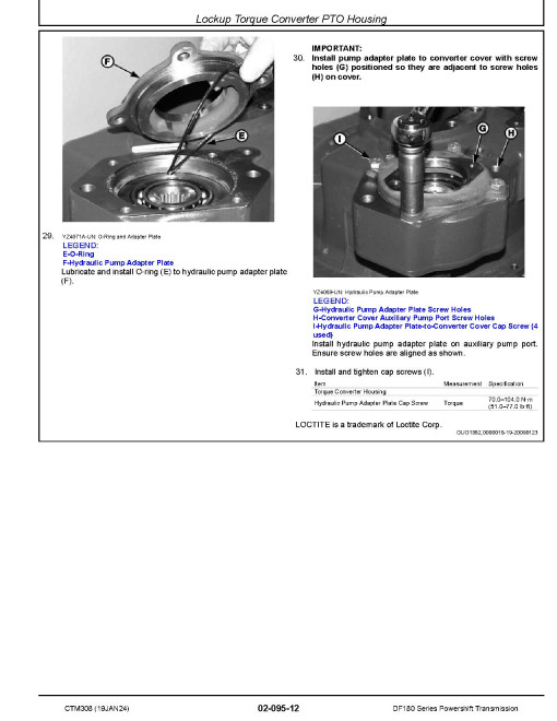 John Deere DF180 Series Powershift Transmissions Component Technical Manual (CTM308)