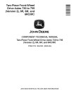 John Deere Two-Piece 730, 733, 735, 740, 745, 750 and 755 Front Wheel Drive Axles Component Technical Manual (CTM412719)