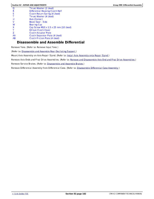 John Deere TeamMate IV 1200 and 1400 Inboard Panetary Axles Component Technical Manual (CTM442)