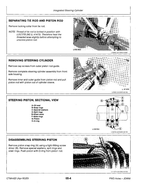 John Deere APL-315, APL-315N, APL-325, APL-325N, APL-345, APL-350 and APL-735 Axles Component Technical Manual (CTM4422)