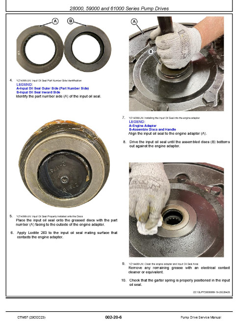 John Deere 28000, 56000, 57000, 59000 and 61000 Series Pump Drives Technical Manual (CTM57)
