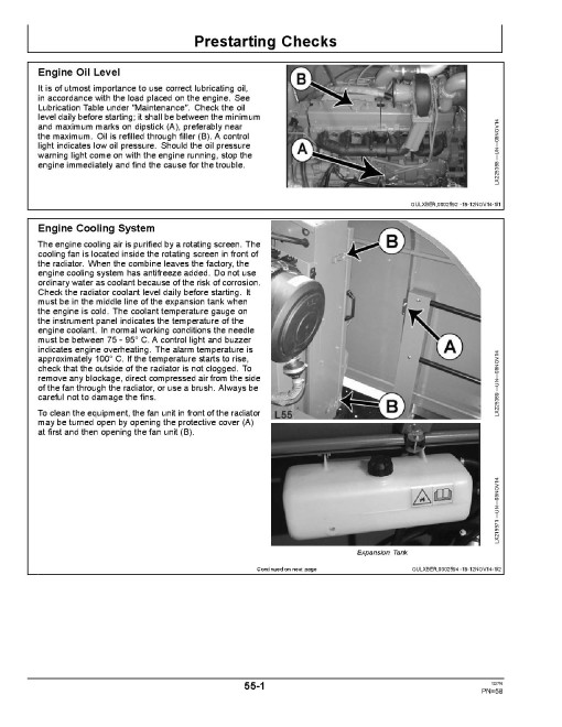 John Deere W440 Combines (SN: up to 700948) (Europe) Operators Manual (OM5SR14572)
