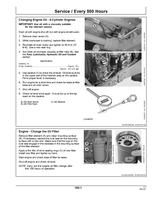 John Deere 6105M, 6115M, 6125M, 6130M and 6140M Tractors (MY2012 - 2015, Europe) Operators Manual (OMAL213126)