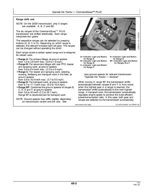 John Deere 6155M, 6175M and 6195M Tractors (MY2016 - 2017, Export w. European configuration) Operators Manual (OMAL219648)