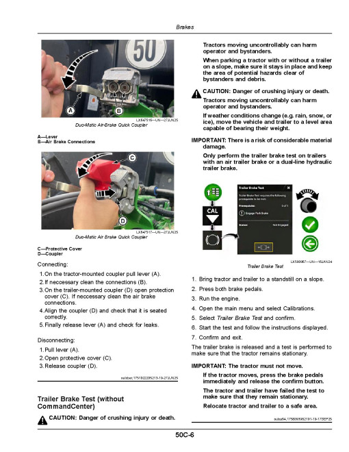 John Deere 6M 230 and 6M 250 (MT frame) Tractors (from MY2025) (Europe, Export) Operators Manual (OMAL243923)