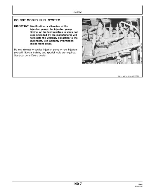 John Deere 8560 (SN.from 3101), 8760 (SN.from 5101), 8960 (SN.from 4101) Articulated Tractors (N.America) Operators Manual (OMAR111204)