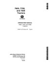 John Deere 7600, 7700 and 7800 Tractors (Export Edition) Operators Manual (OMAR112756)