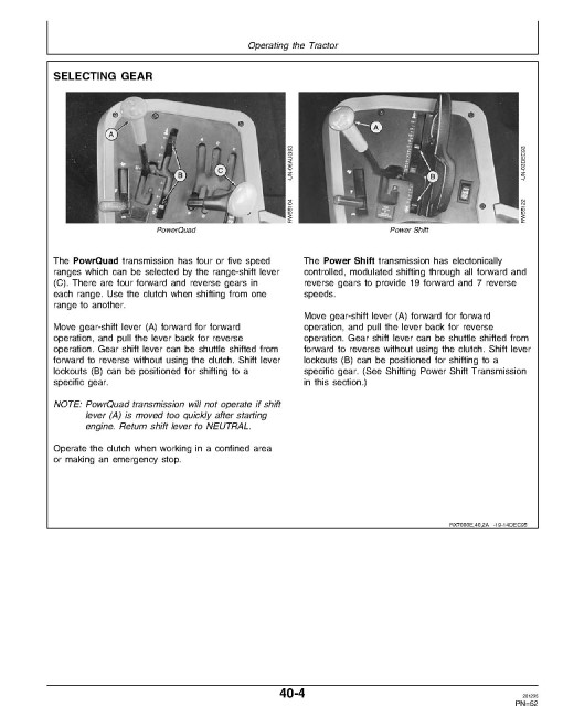 John Deere 7600, 7700 and 7800 Tractors (Export Edition) Operators Manual (OMAR112756)
