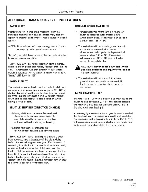 John Deere 8100, 8200, 8300 and 8400 Tractors (SN: up to 010000) (Europe) Operators Manual (OMAR116319)
