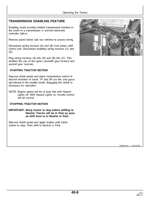 John Deere 8100, 8200, 8300 and 8400 Tractors (SN: 010001 - 024000, North America) Operators Manual (OMAR116931)