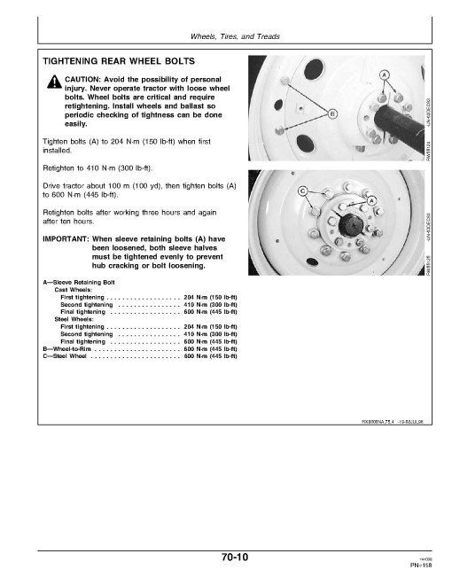 John Deere 8100, 8200, 8300 and 8400 Tractors (SN: from 024001, North America) Operators Manual (OMAR162529)