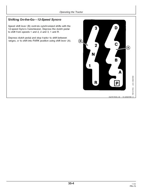 John Deere 9100, 9200, 9300 and 9400 4WD Articulated Tractors (SN: up to 030000, North America) Operators Manual (OMAR165770)