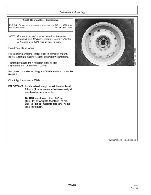 John Deere 9120, 9220, 9320, 9420, 9520 4WD Articulated Tractors (SN: up to 010000; N.America, Export) Operators Manual (OMAR183678)