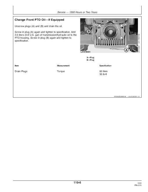 John Deere 7220, 7320, 7420 and 7520 Tractors (North America) Operators Manual (OMAR224647)