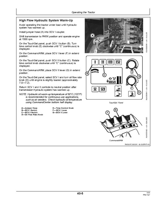 John Deere 9230, 9330, 9430, 9530 and 9630 4WD Articulated Tractors (SN: up to 012999, North America) Operators Manual (OMAR283034)