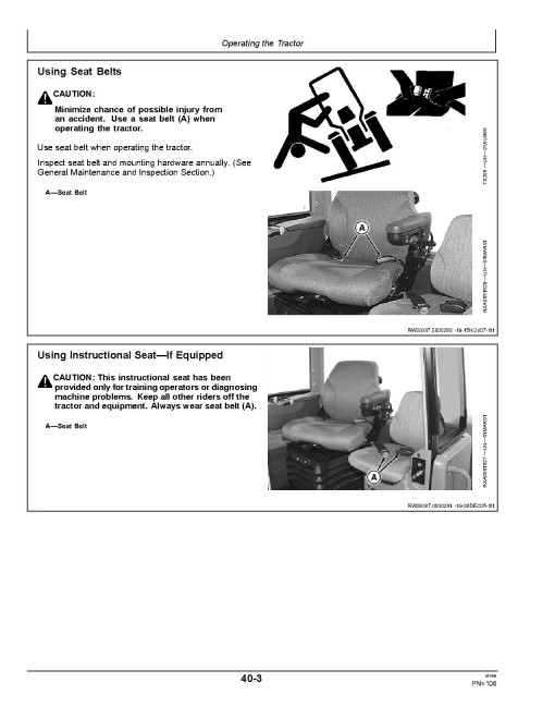 John Deere 9230, 9330, 9430, 9530 and 9630 4WD Articulated Tractors (SN:013000-015999, N.America) Operators Manual (OMAR309174)