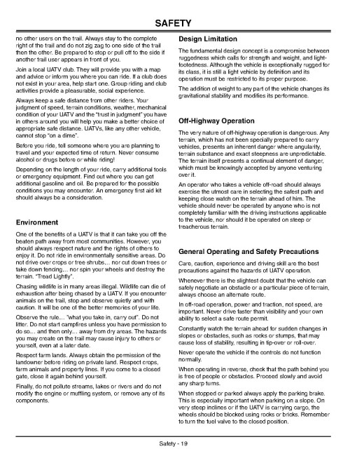 John Deere 500 Buck, 500 Ex Buck and 500 Ext Buck Utility All Terrain Vehicle (UATV) (North America) Operators Manual (OMC219000390)