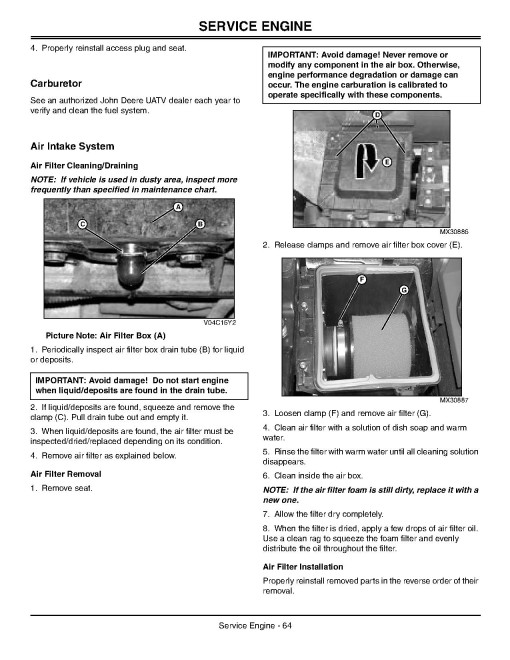 John Deere 500/650 Buck Auto, 650 Ex Buck Auto, 650 Ext Buck Auto Utility All Terrain Vehicle (UATV) Operators Manual (OMC219000394)