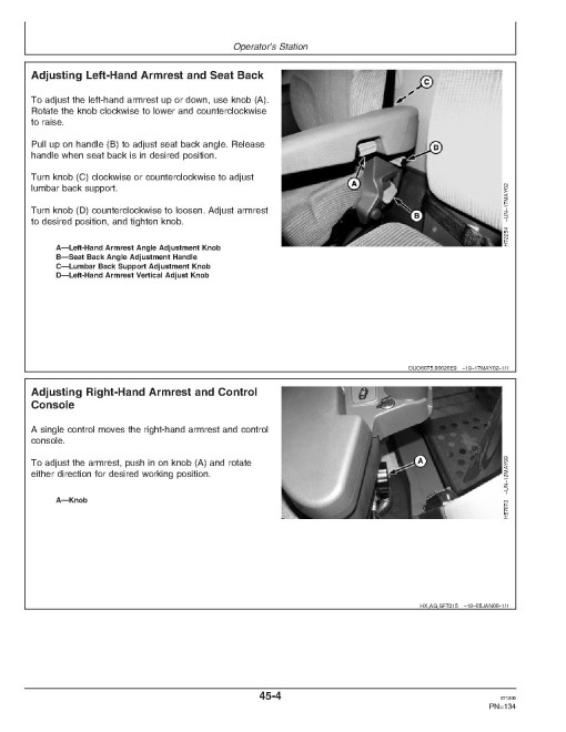 John Deere 9650 STS (SN: from 060101) and 9750 STS (SN: from 060044) Combines (South America) Operators Manual (OMCQ69659)