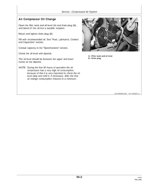John Deere 1450 and 1550 Combines (SN: from 070001) (South America) Operators Manual (OMCQ70531)