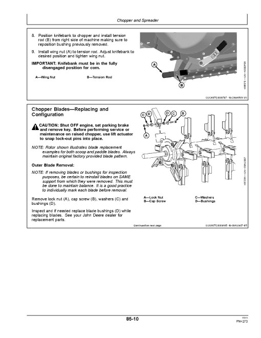 John Deere 9670 STS and 9770 STS Combines manufactured in Horizontina (South America) Operators Manual (OMCQ74935)