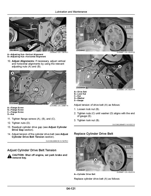 John Deere T550, T560, T660, T670, W540, W550, W650, W660 and HillMaster Combines (SN:130000-134999, Europe) Operators Manual (OMDXE10203)