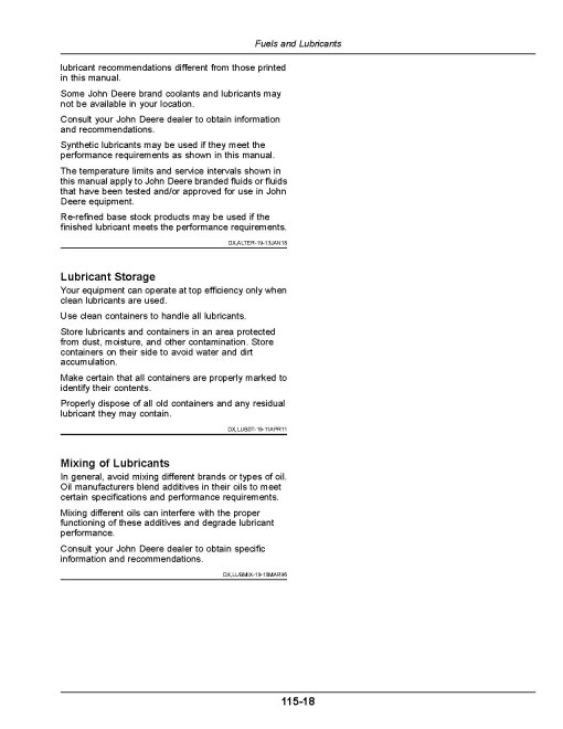 John Deere X9 1000 and X9 1100 Combines (SN: 820001 - 825000) (North America) Operators Manual (OMDXE11330)