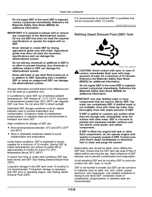 John Deere X9 1000 and X9 1100 Combines (SN: 820001 - 825000) (Export Edition) Operators Manual (OMDXE11334)