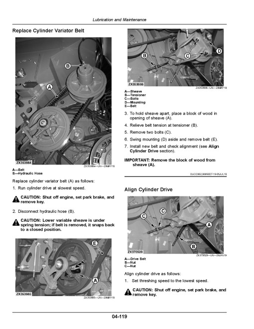 John Deere T550, T560, T660, T670, W540, W550, W650 and W660 Combines (SN:135000-139999) (Europe, Export) Operators Manual (OMDXE12326)