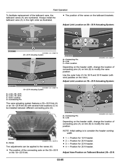 John Deere T550, T560, T660, T670, W540, W550, W650 and W660 Combines (SN: from 140000) (Europe, Export) Operators Manual (OMDXE13912)