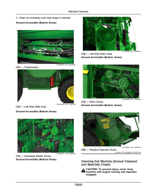 John Deere S5 500 Combines (SN: 160100 - 165099) (South America) Operators Manual (OMDXE14492)